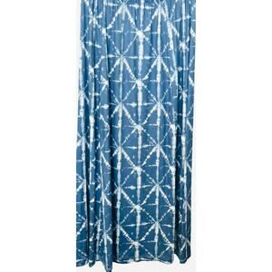 VERSONA ELASTICIZED GATHERED WAIST GATHERED, WOMENS, L, BLUE & WHITE